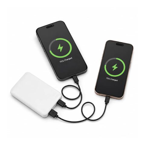 UL Listed Connect 5000 mAh Wireless Power Bank White