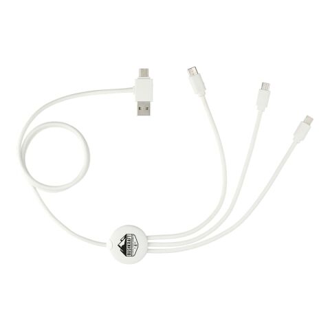 5-in-1 Charging Cable with Coating White | No Imprint | not available