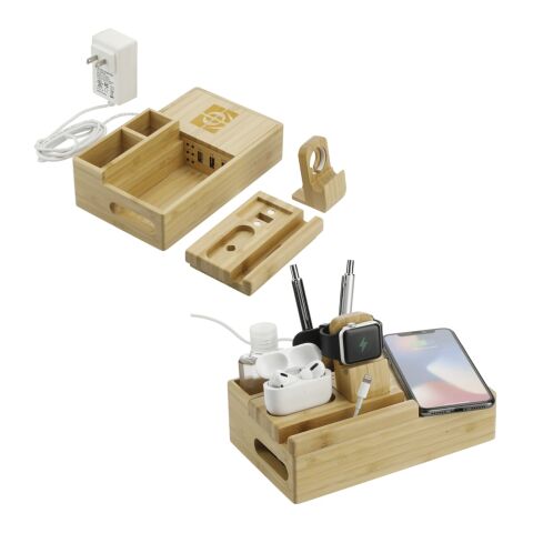 Bamboo Fast Wirelsss Charging Dock Station Standard | Natural | No Imprint | not available | not available