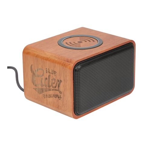 Wood Bluetooth Speaker with Wireless Charging Pad Standard | Wood | No Imprint | not available | not available