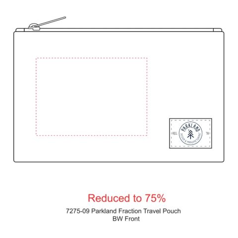 Parkland Fraction Travel Pouch Standard | Blue | No Imprint | not available | not available