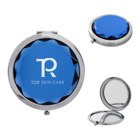 JEWELED COMPACT MIRROR Blue