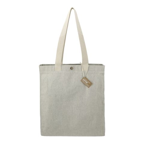 Repose 10oz Recycled Cotton Box Tote w/Snap Standard | Gray | No Imprint | not available | not available