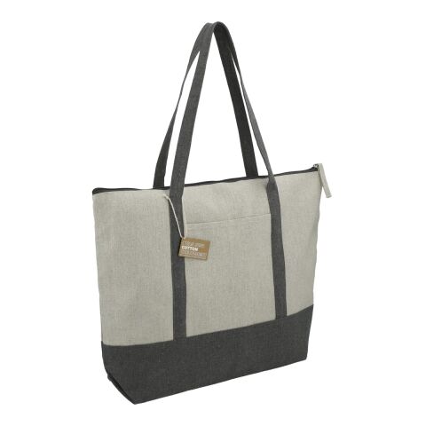 Repose 10oz Recycled Cotton Zippered Tote Standard | Gray | No Imprint | not available | not available