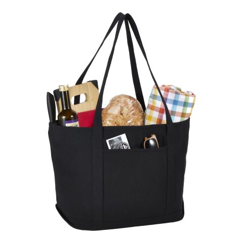 Repose 10oz Recycled Cotton Boat Tote Black | No Imprint | not available | not available