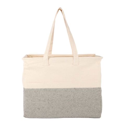 Recycled Cotton Utility Tote Natural-Gray | No Imprint | not available | not available