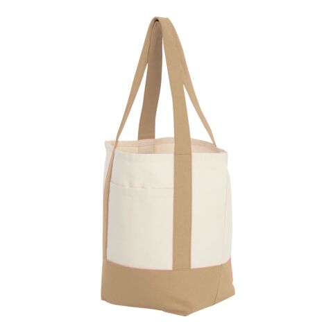 Small Recycled 8oz Cotton Tote Tan