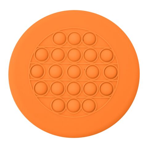 Push Pop Stress Reliever Flying Disc Orange