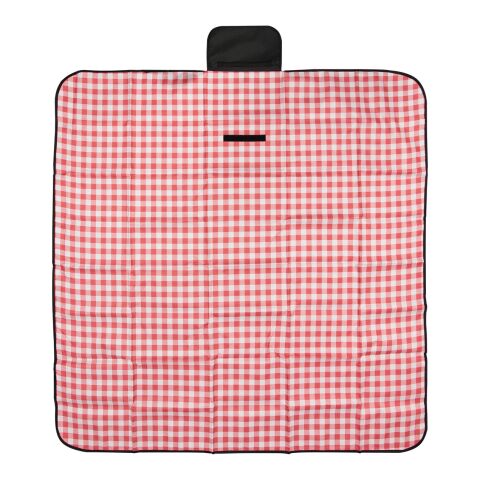 Gingham Roll-Up Picnic Blanket Red with White