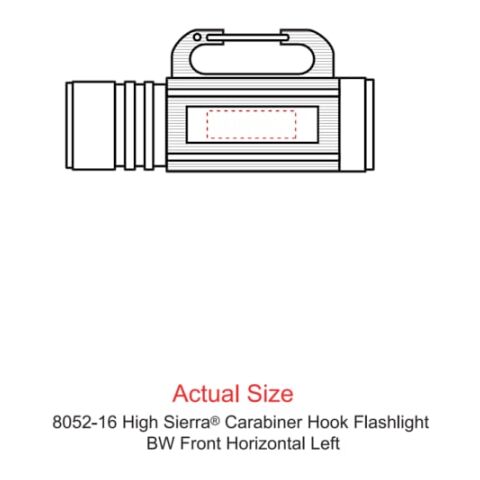 High Sierra® Carabiner Hook Flashlight Standard | Graphite | No Imprint | not available | not available