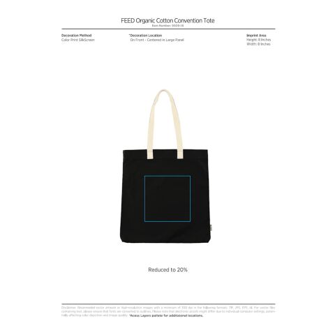 FEED Organic Cotton Convention Tote Black | No Imprint | not available | not available