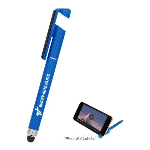 Stylus Pen With Phone Stand And Screen Cleaner Translucent Blue | No Imprint | not available | not available