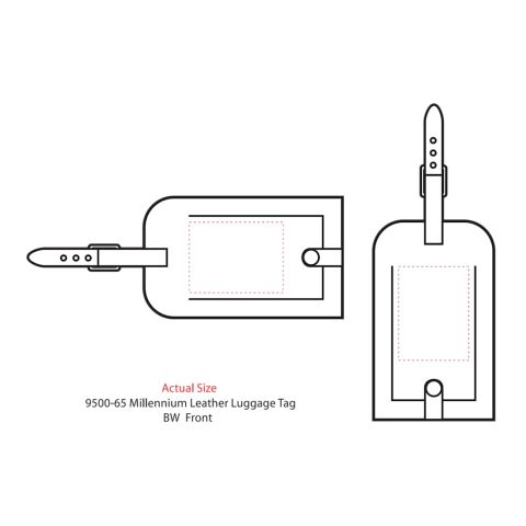 Millennium Leather Identification Tag Black | No Imprint | not available | not available