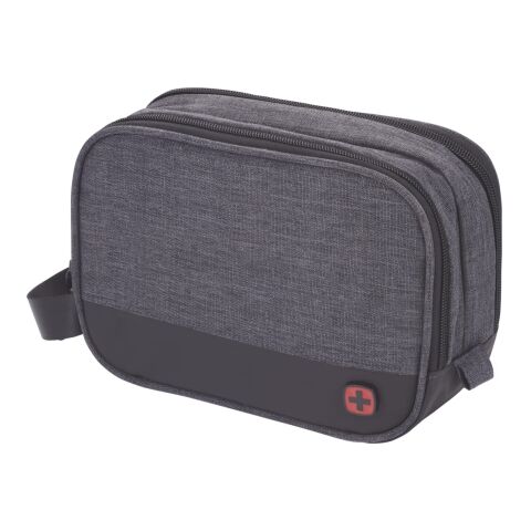 Wenger RPET Dual Compartment Dopp Kit Charcoal | No Imprint | not available | not available