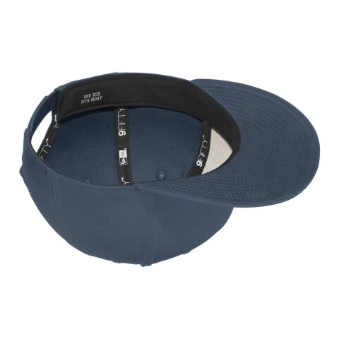 New Era® Flat Bill Snapback Cap Navy Blue | No Imprint