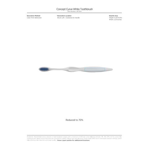 Concept Curve White Toothbrush Red | No Imprint | not available | not available