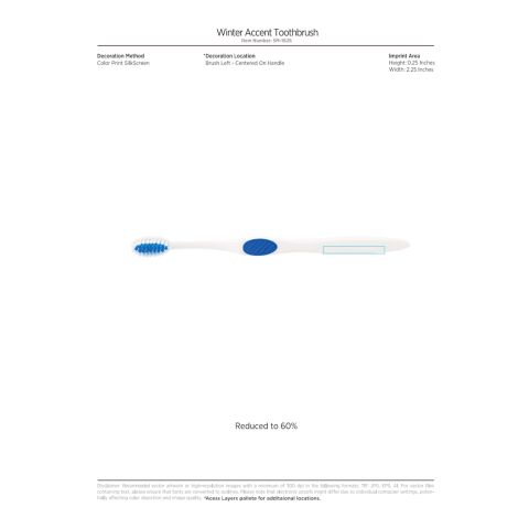 Winter Accent Toothbrush Red | No Imprint | not available | not available