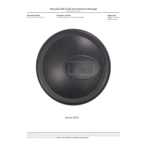 Recycled ABS Scalp and Shampoo Massager Black | No Imprint | not available | not available