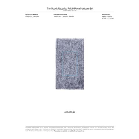 The Goods Recycled Felt 6-Piece Manicure Set Charcoal | No Imprint | not available | not available