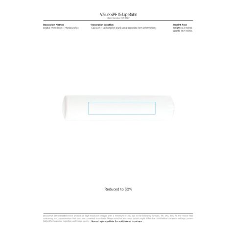 Value SPF 15 Lip Balm Light Green | No Imprint | not available | not available