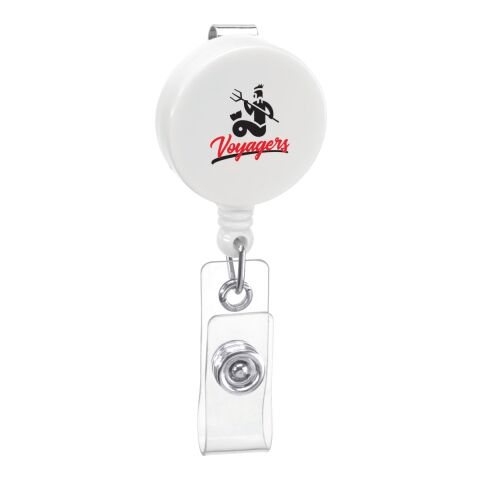 Round Badge Holder White | No Imprint | not available