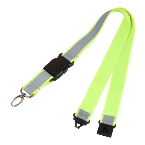 Recycled Polyester Reflective Lanyard Yellow | No Imprint | not available | not available