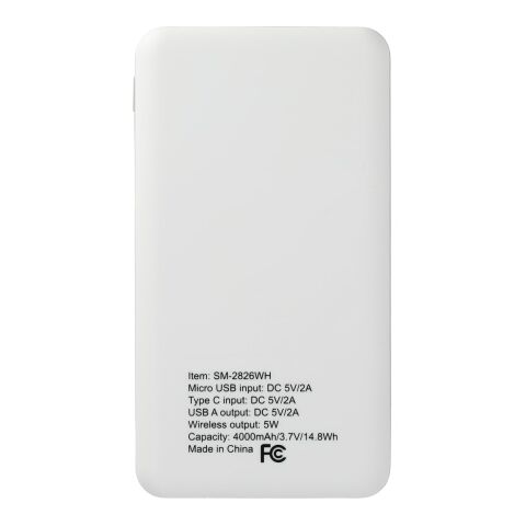 Axial 4000 mAh Wireless Power Bank White | No Imprint | not available | not available