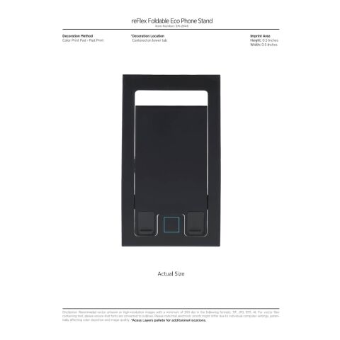 reFlex Foldable Eco Phone Stand Black | No Imprint | not available | not available