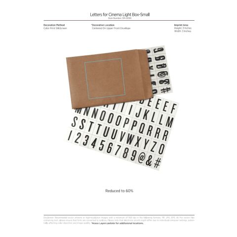 Letters for Cinema Light Box-Small Natural | No Imprint | not available | not available