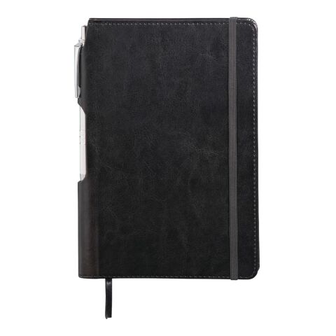 6&quot; x 8.5&quot; Viola Bound Notebook with Pen Black | No Imprint | not available | not available