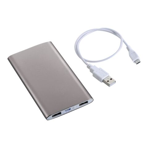 Sleek Aluminum 4000 mAh Power Bank Standard | Gray | No Imprint | not available | not available
