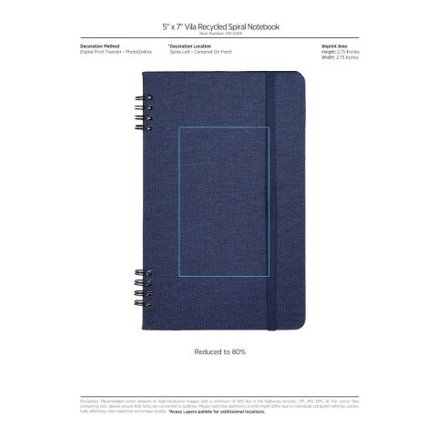 5” x 7” Vila Spiral Notebook Graphite | No Imprint | not available | not available