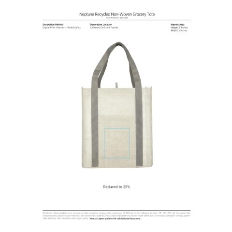 Neptune Recycled Non-Woven Grocery Tote Royal Blue | No Imprint | not available | not available