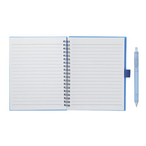 5.5” x  7” FSC Recycled Spiral Notebook w/ RPET Pe Blue | No Imprint | not available | not available