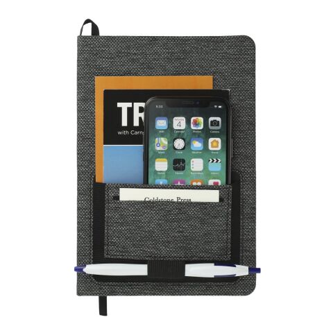 5.5” x 8.5” Vila Recycled PET Bound Notebook Charcoal