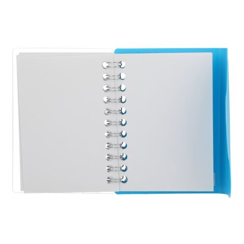 3.4” x 4.5” FSC® Recycled Post Spiral Notebook Transparent Blue