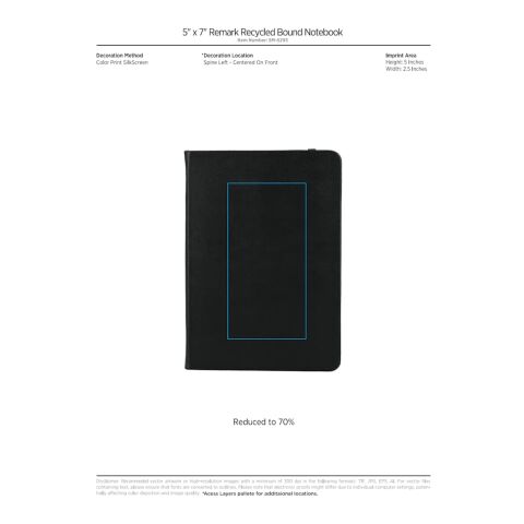 5&quot; x 7&quot; Remark Recycled Bound Notebook Orange | No Imprint | not available | not available