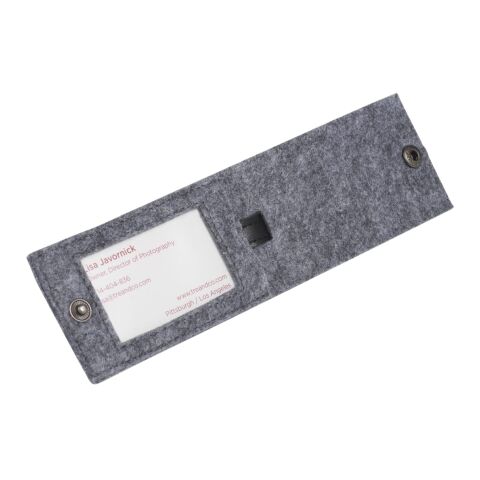 Recycled Felt Luggage Tag Charcoal | No Imprint | not available | not available