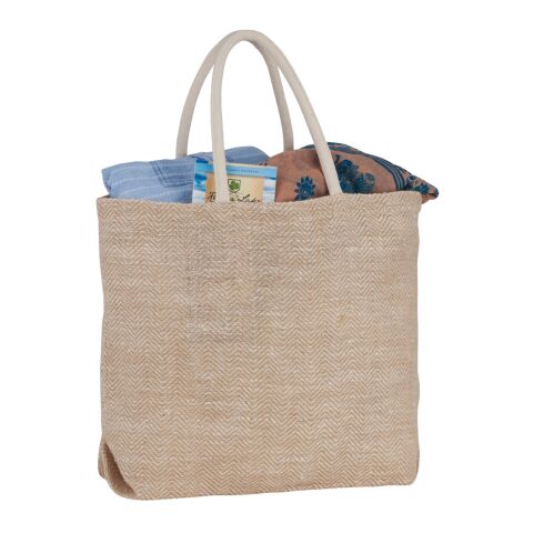 Herringbone Jute Tote Natural | No Imprint | not available | not available