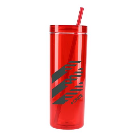 Chroma Recycled Acrylic Straw Tumbler 16oz Red with Black | No Imprint | not available | not available
