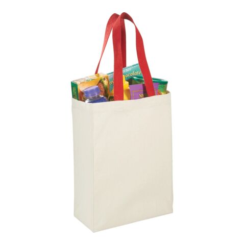 Nebraska 5oz Cotton Canvas Grocery Tote Standard | Red | No Imprint | not available | not available