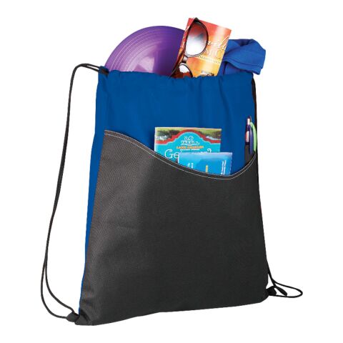 Rivers Non-Woven Drawstring Bag Royal Blue