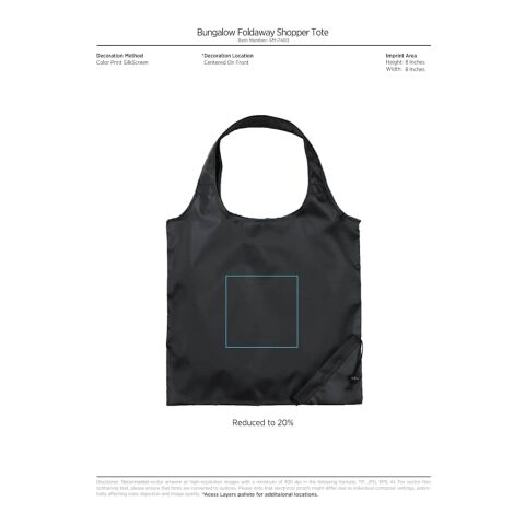 Bungalow Foldaway Shopper Tote Lime Green | No Imprint | not available | not available