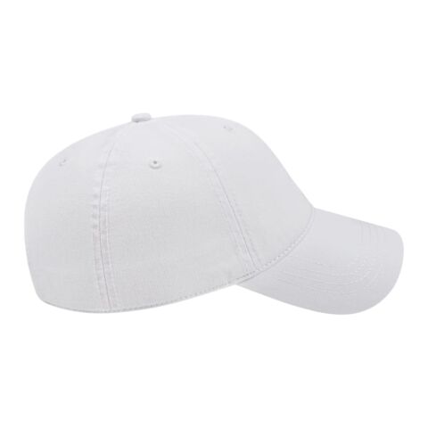 Cap America Relaxed Golf Cap White-Black | Embroidery | - Right Side Panel | 2.75 Inches × 2.00 Inches