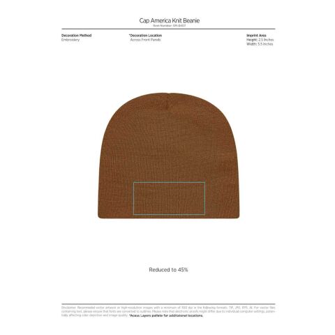 Cap America Knit Beanie Teal | No Imprint | not available | not available