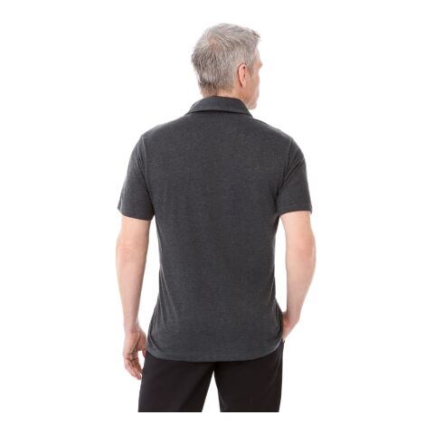 Men&#039;s ACADIA Short Sleeve Polo Standard | Heather Dark Charcoal | XL | 1-color Apparel Digital Transfer | IMPACT, CHEST, Horizontal, - Centered on Front across chest below placket | 10.00 Inches × 8.00 Inches