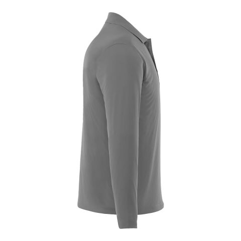 Men's MORI Long Sleeve Polo Steel Grey | S