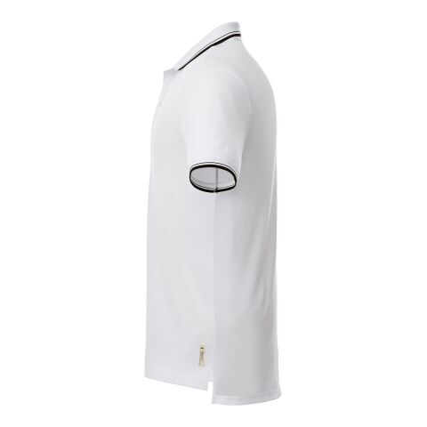 Men's LIMESTONE Roots73 SS Polo Standard | White-Black | XL | No Imprint | not available | not available