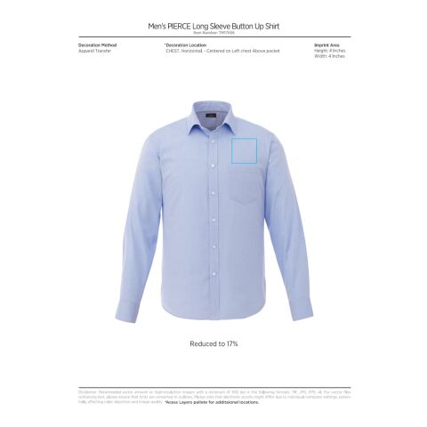 Men&#039;s PIERCE Long Sleeve Shirt Standard | White | S | No Imprint | not available | not available