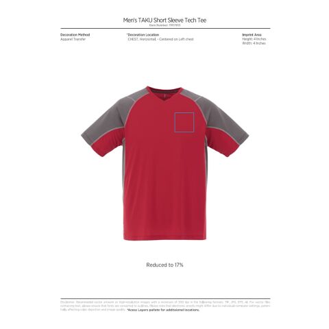 Men&#039;s TAKU Short Sleeve Tech Tee Standard | Black-White | L | No Imprint | not available | not available